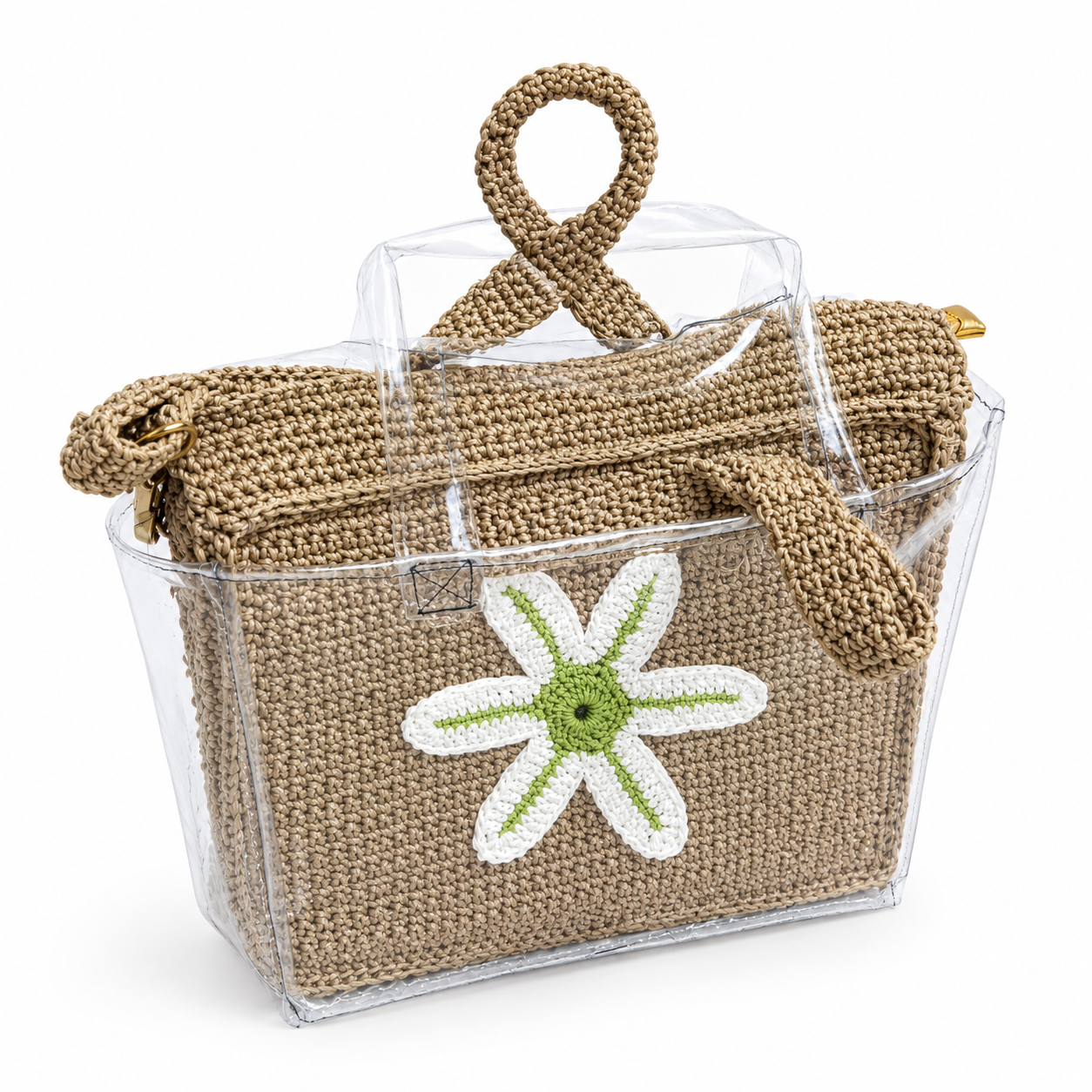 Daisy Clear Knit Tote