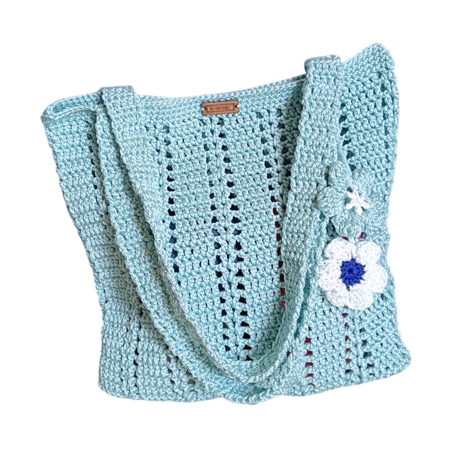 Tas Bahu Rajut - Biru Mint