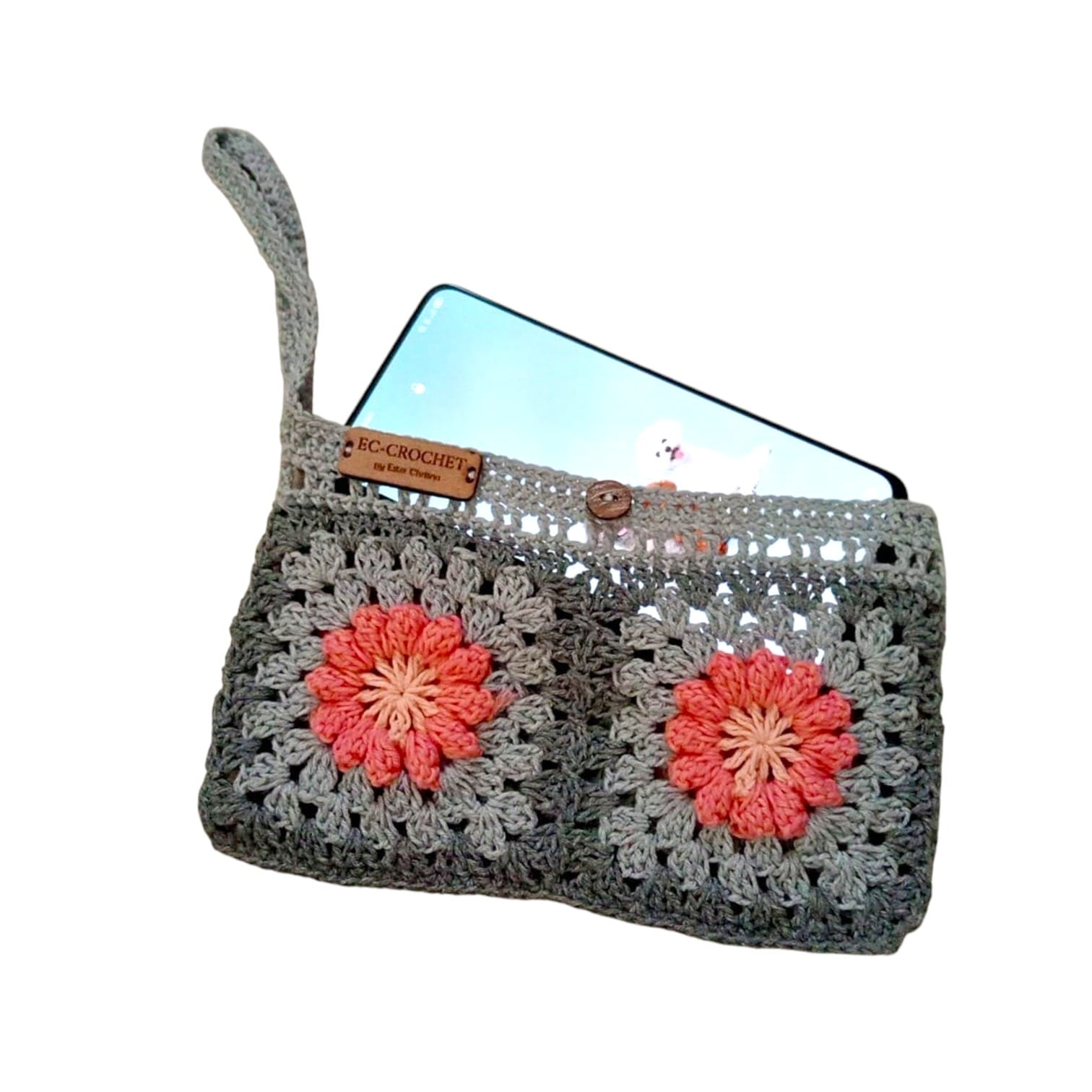 Mini Pouch - Katun Silver Charcoal