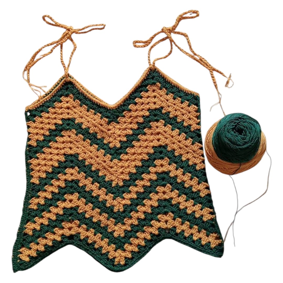 Tanktop Rajut Zig Zag