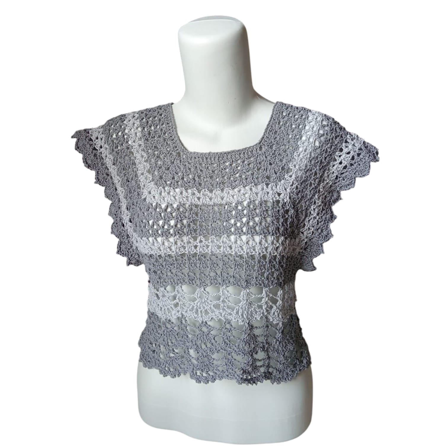 Rectangle Top Rajut - Charcoal Silver