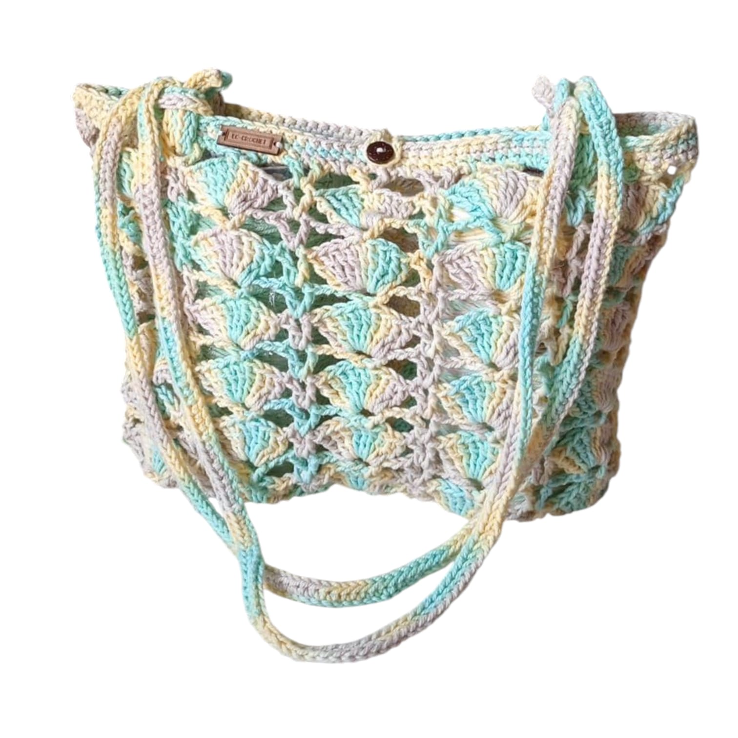 Tas Bahu Rajut - Kerang Ombre Macrame Series