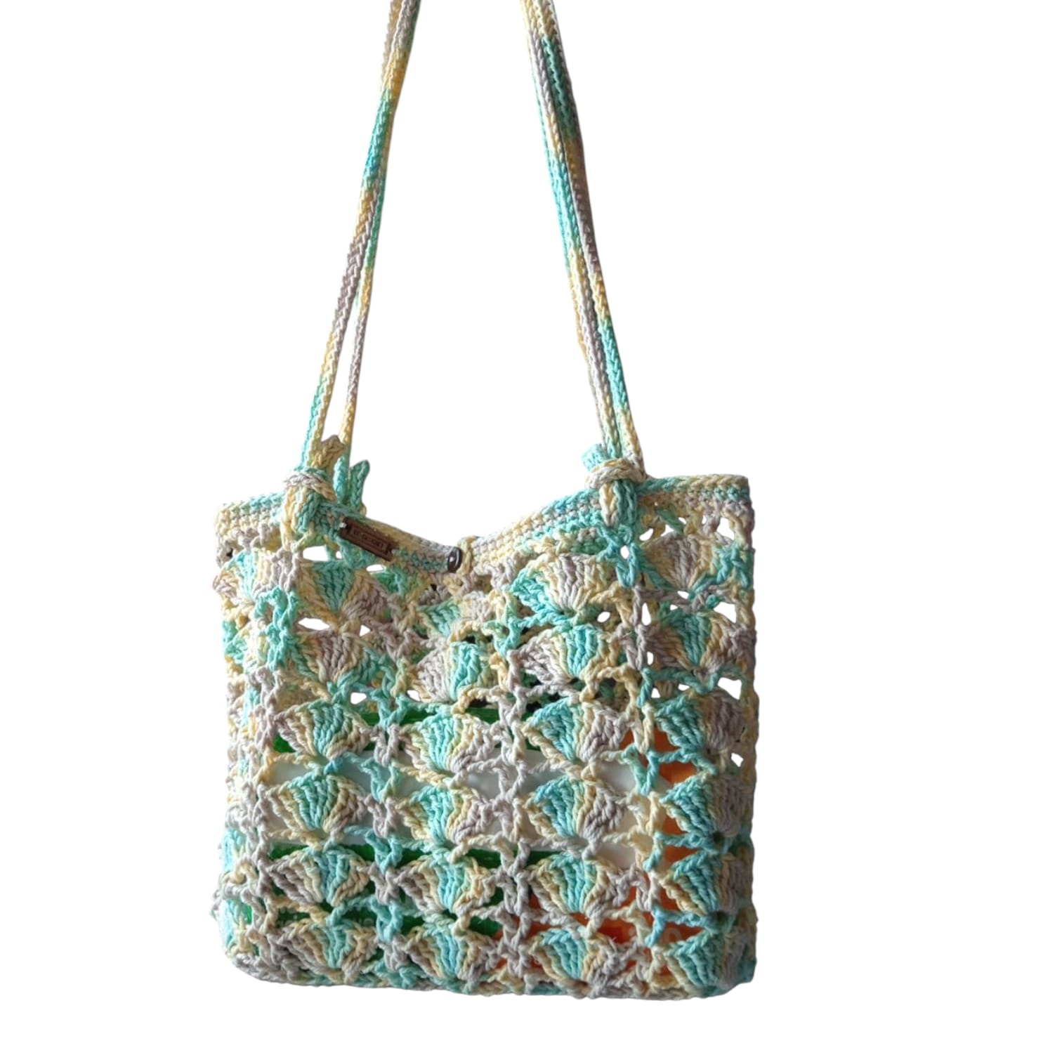 Tas Bahu Rajut - Kerang Ombre Macrame Series — tampilan 2